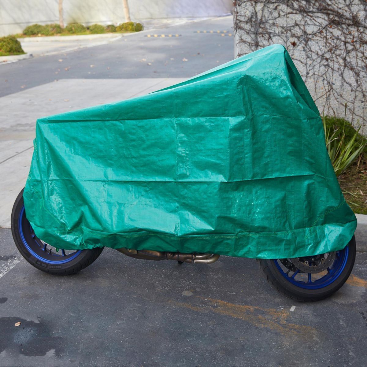 9 ft. x 9 ft. Weather-Resistant Drawstring Tarp T584283