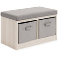 Gray Storage Bench N2517