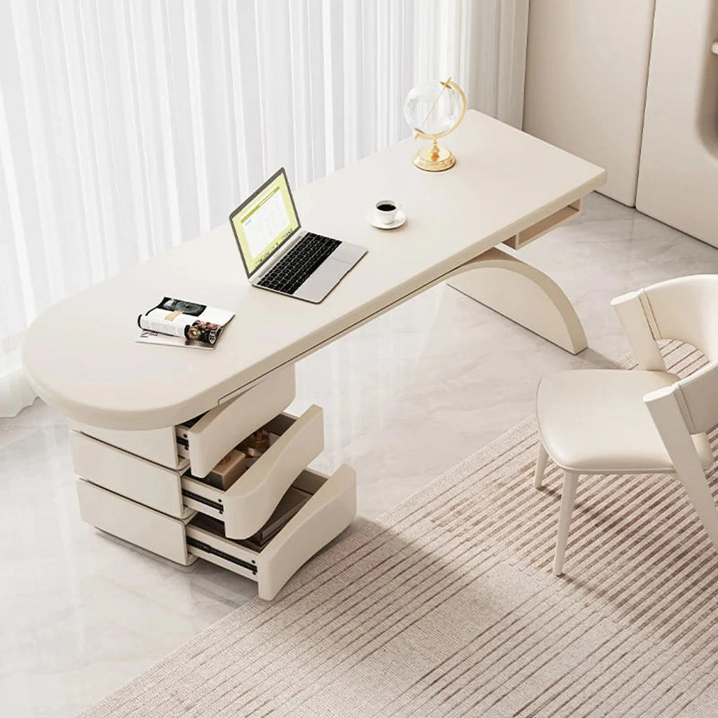 Cream Style Solid Wood Writing Desk H292