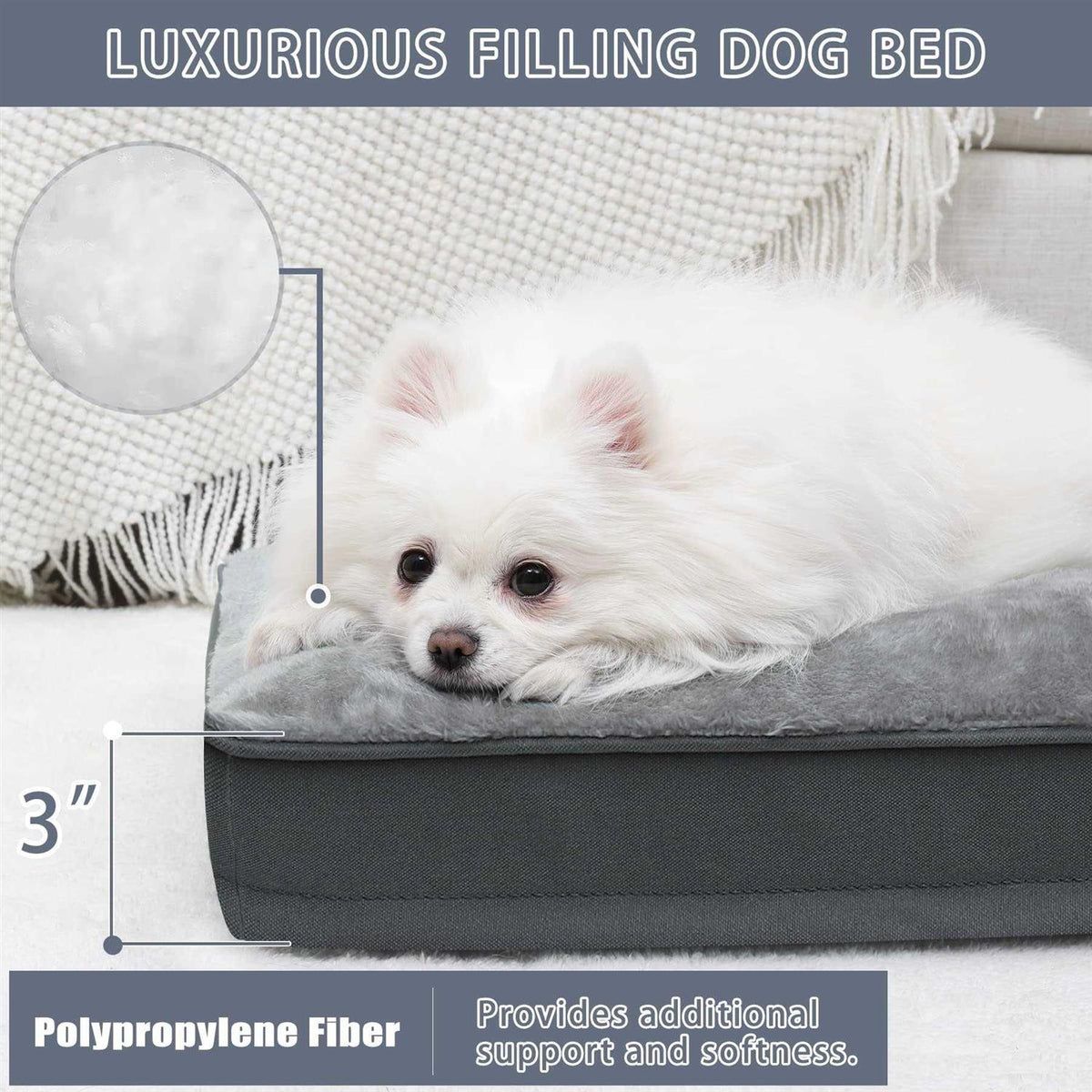 Waterproof Plush Dog Bed with Removable Washable Cover X14000