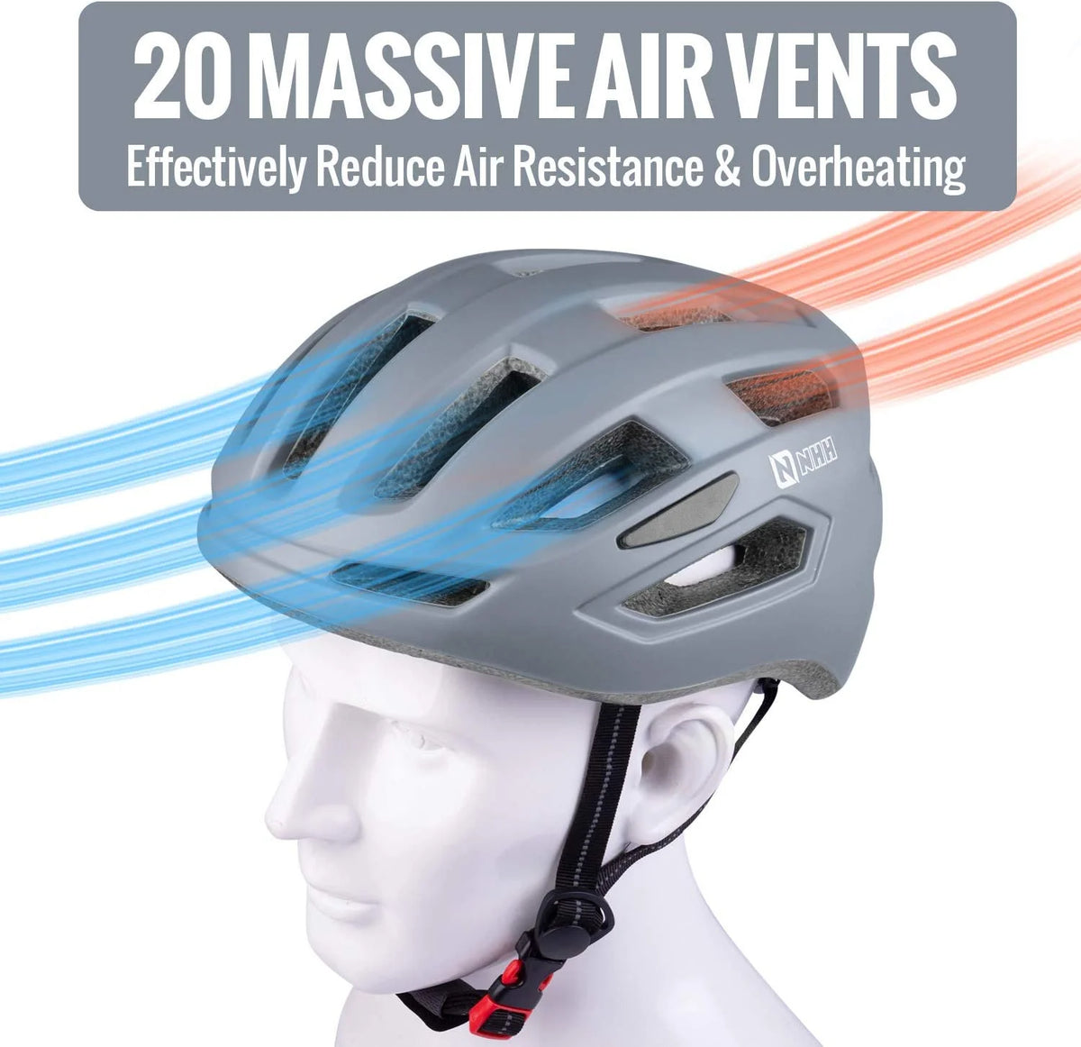 Adult Bike Helmet CPSC-Compliant Lightweight Adjustable Helmet F4512