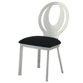 Metal Dining Chair in Silver (Set of 2) N158