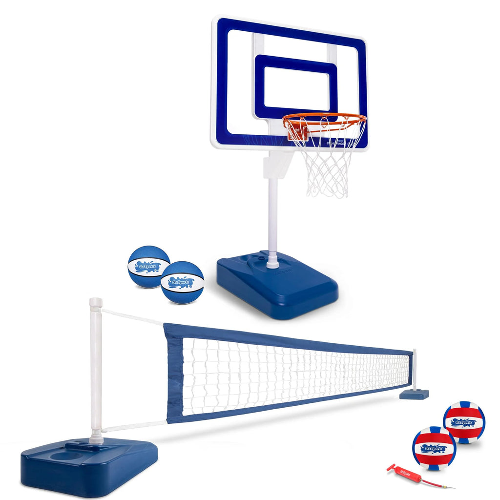 2-in-1 Pool Basketball & Volleyball Game Set T25699