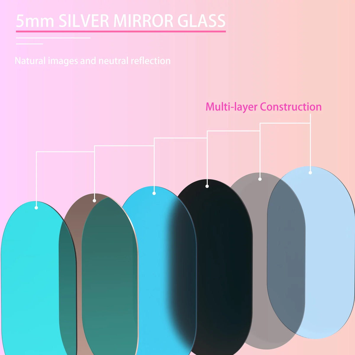 Oval Wall Mirror 30"x20" with Frame U7540