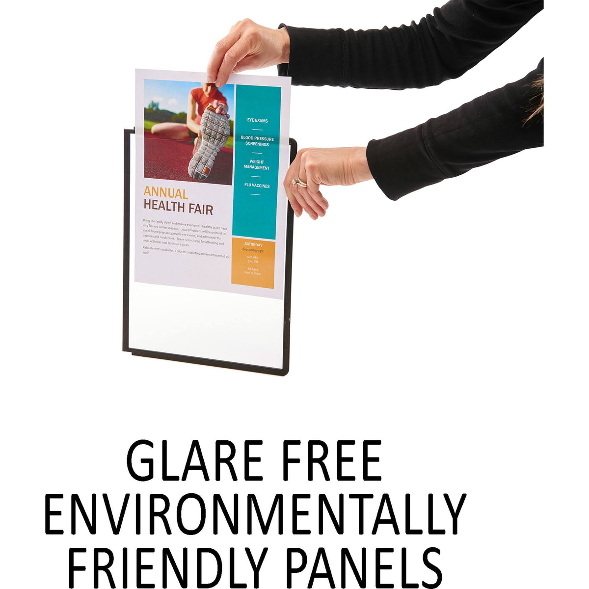 Black Sherpa 40-Panel Carousel Reference System, 80-Sheet Capacity N1725