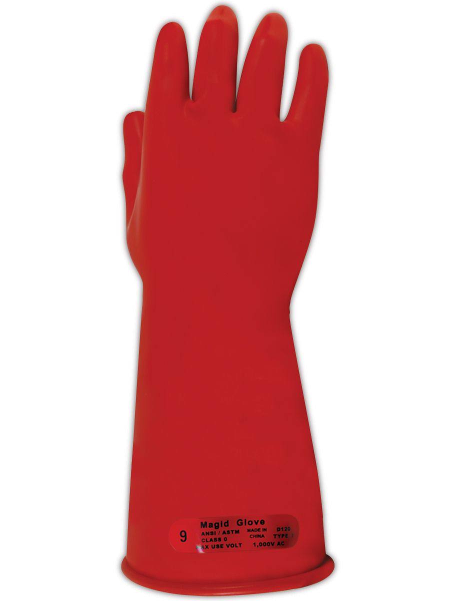 Red Rubber Electrical Insulating Gloves E656