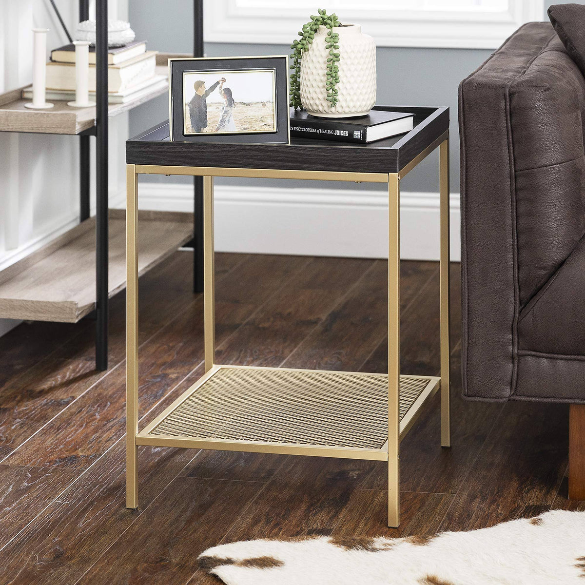 Graphite Square Side Table E64209