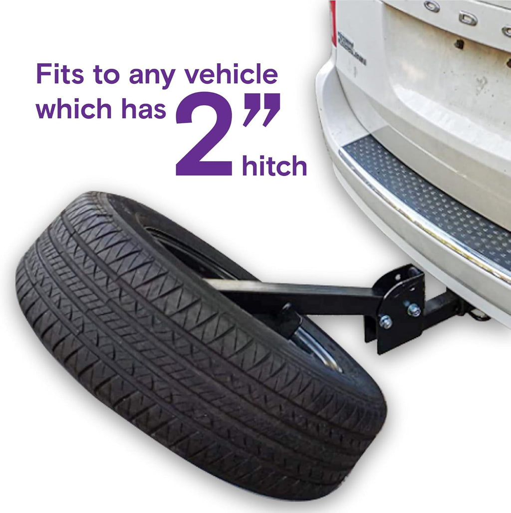 Foldable Trailer Hitch Tire Carrier for 2-inch Receiver N8013