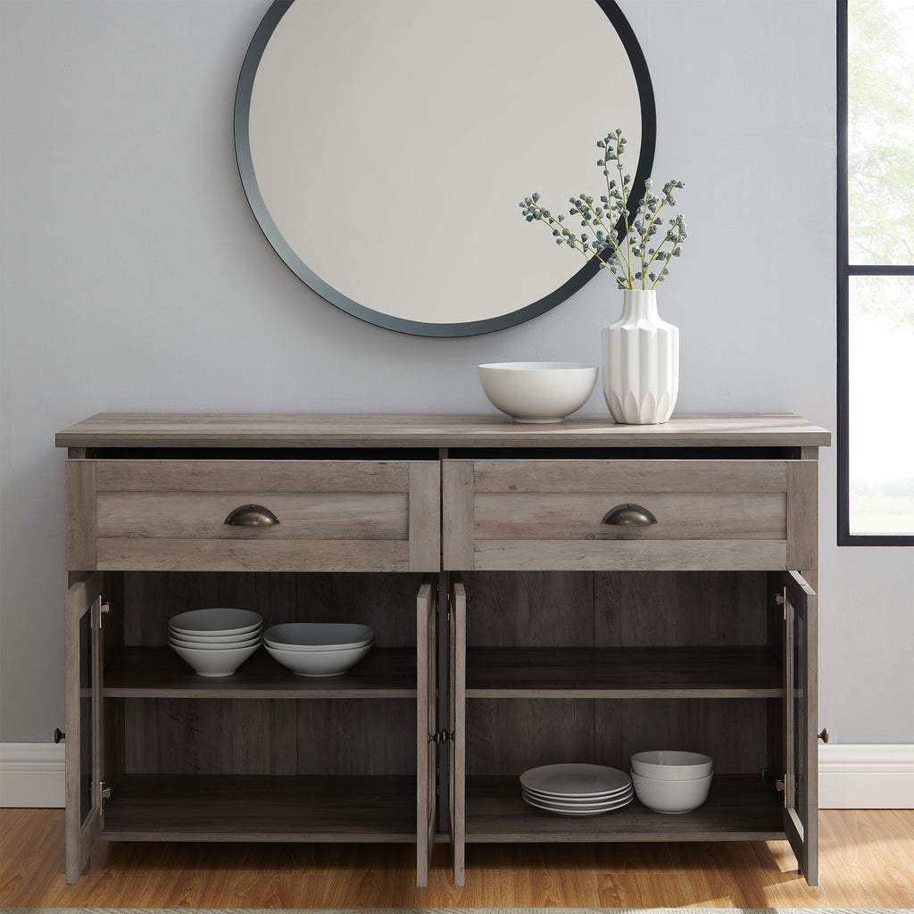 Grey Wash 4 Door TV Stand O750522
