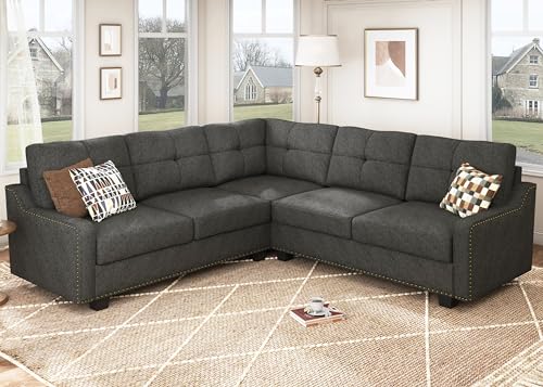 Dark Grey Convertible Sectional Sofa D715029