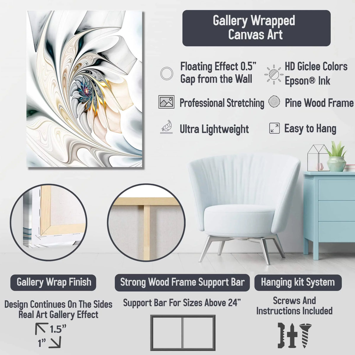Floral Wall Decor 20 in. wide x 12 in. high R5260