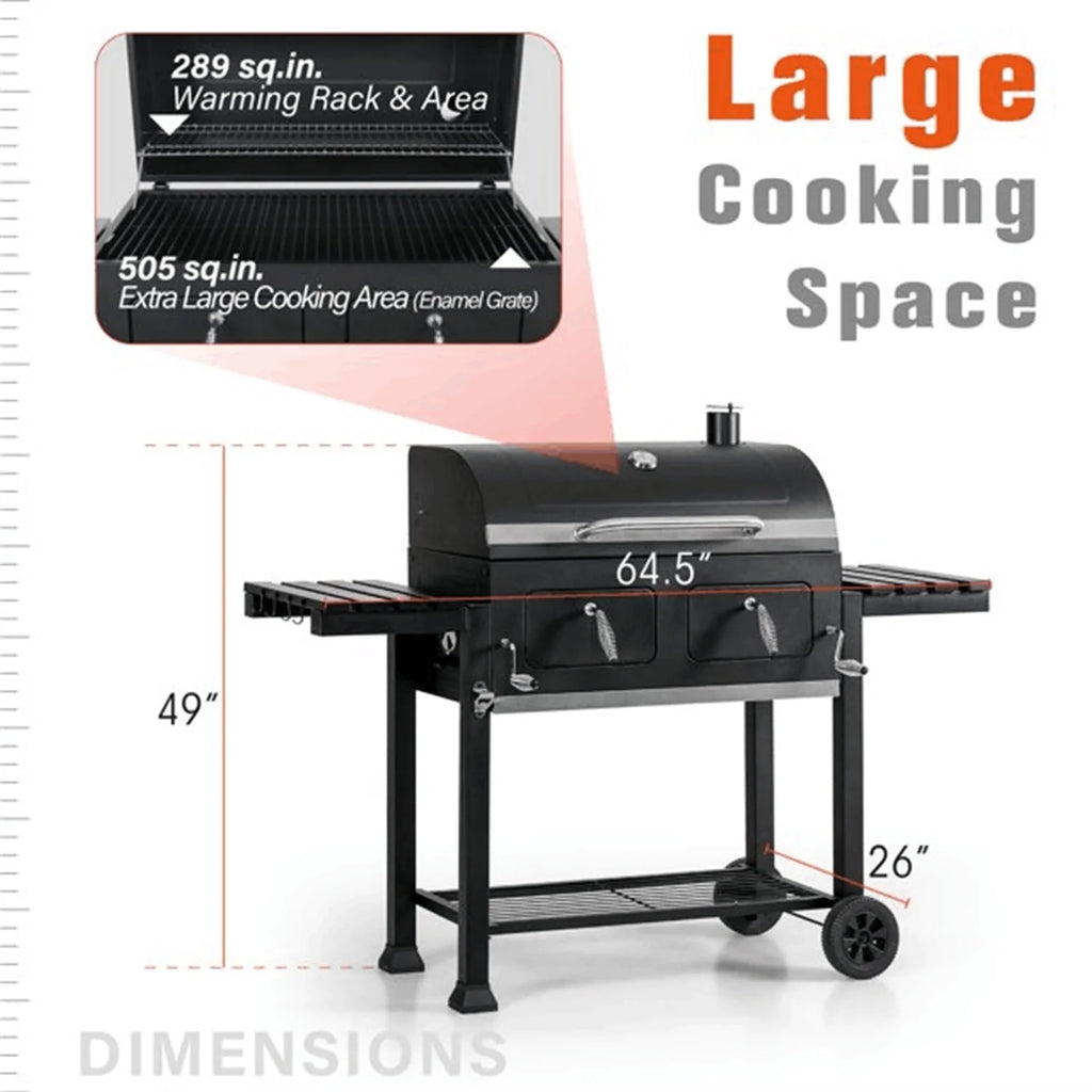 Charcoal Grill Portable BBQ Grill Black A750670