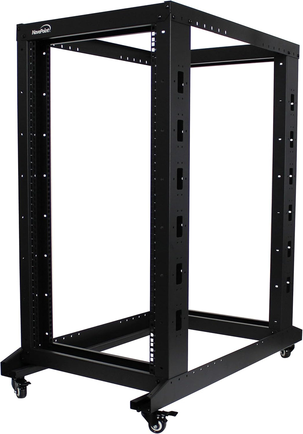 22U 4-Post Open Frame Server Rack Black D74430