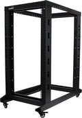 22U 4-Post Open Frame Server Rack Black D74430