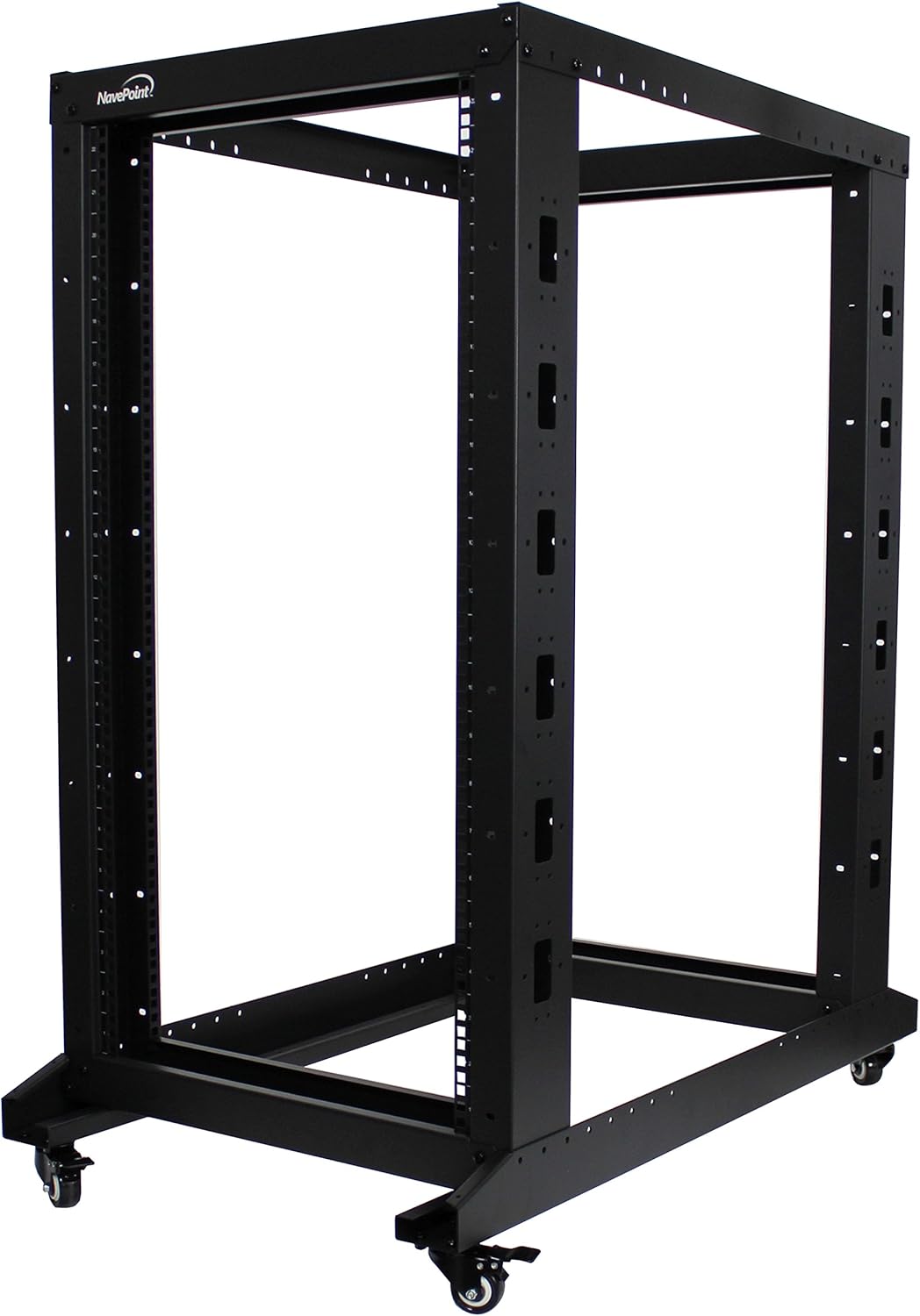 22U 4-Post Open Frame Server Rack Black D74430