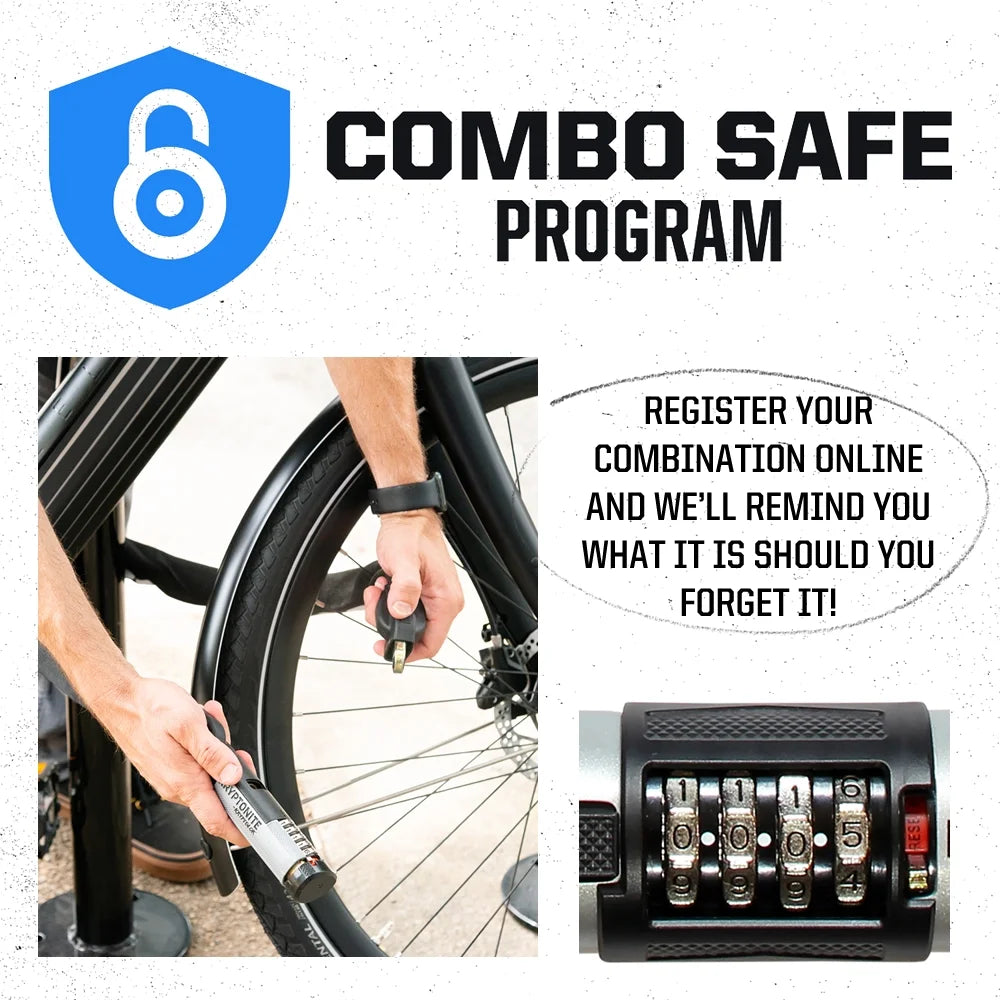 (2 pack) Resettable 12mm Combo Cable Bicycle Lock L23871