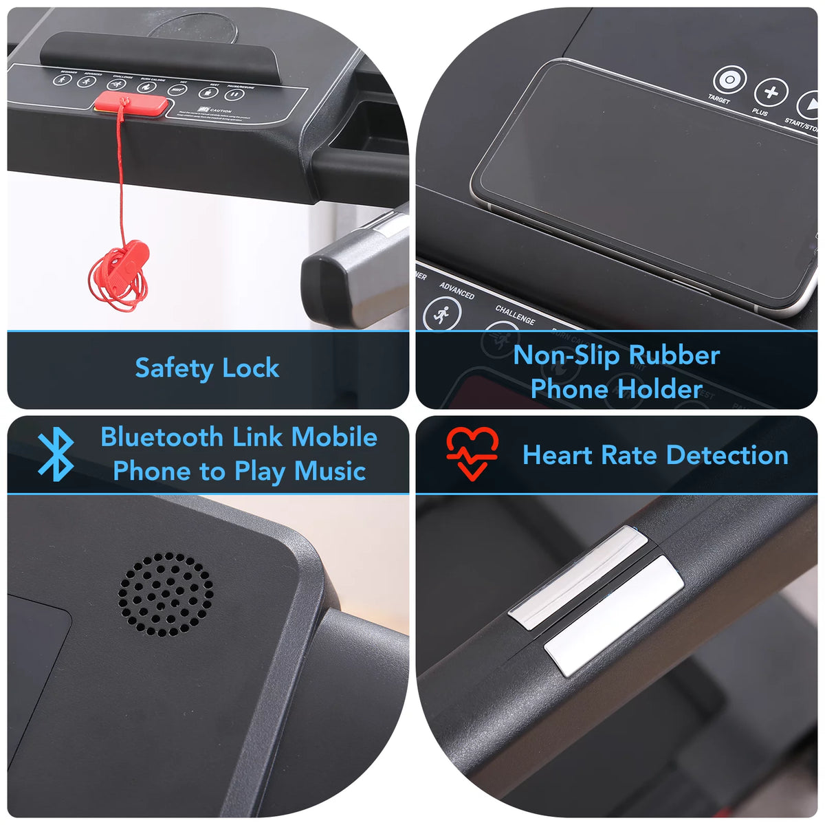 Folding Bluetooth Treadmill with Voice Control N8556