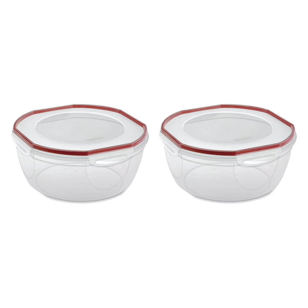 8.10 Quart Plastic Food Storage Bowl Container, 2 Pack K1069