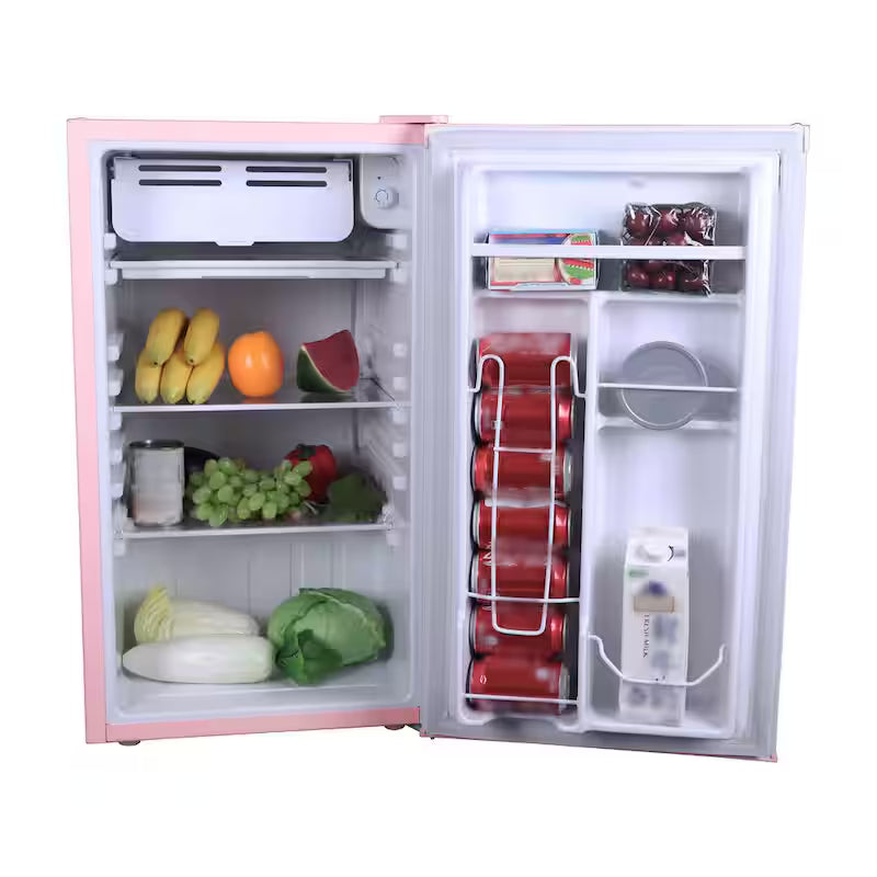Coral Pink Retro Mini Fridge U303092