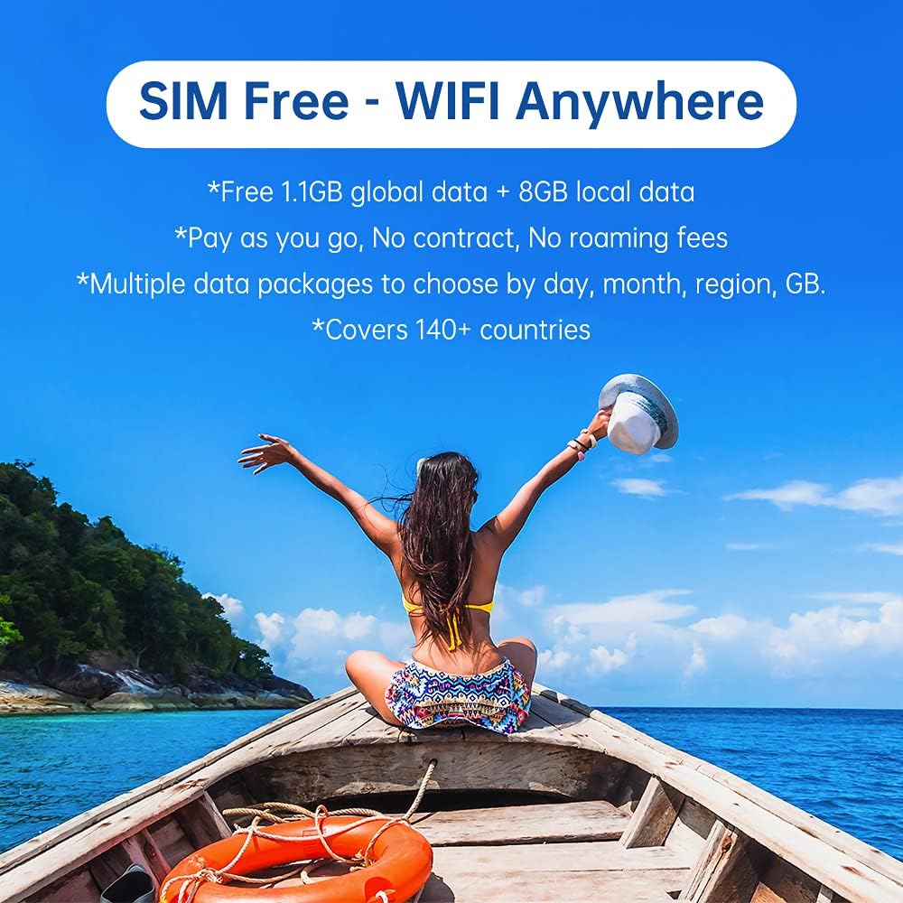 Pocket WiFi Mobile Hotspot with 8GB Data (White) Z13570