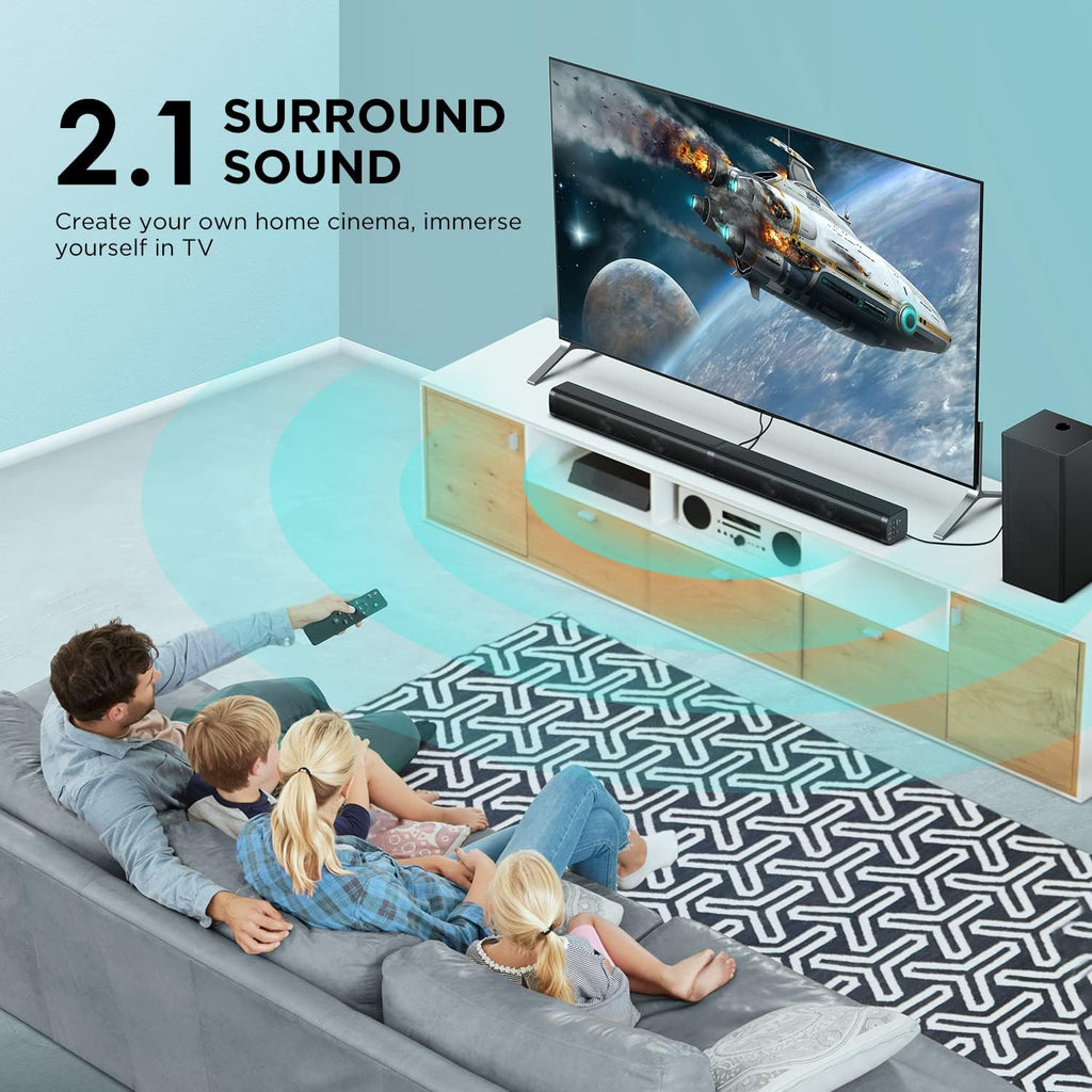 2.1 Slim Sound Bar with Subwoofer, Pack of 2 G945