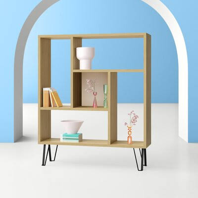 Geometric Bookcase Oak/White N15391