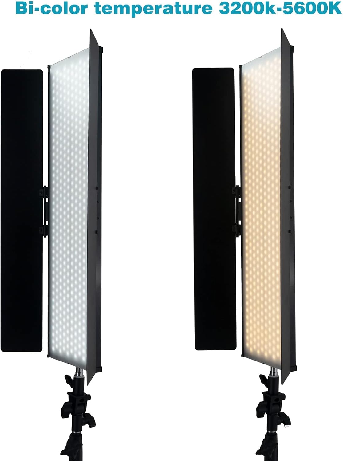 180W Bi-Color 3200-5600K CRI 96+ LED Panel Video Light with Barndoor Z522484