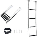 4 Step 316 Stainless Steel Telescoping Ladder with Retaining Strap Pack of 2 G5903