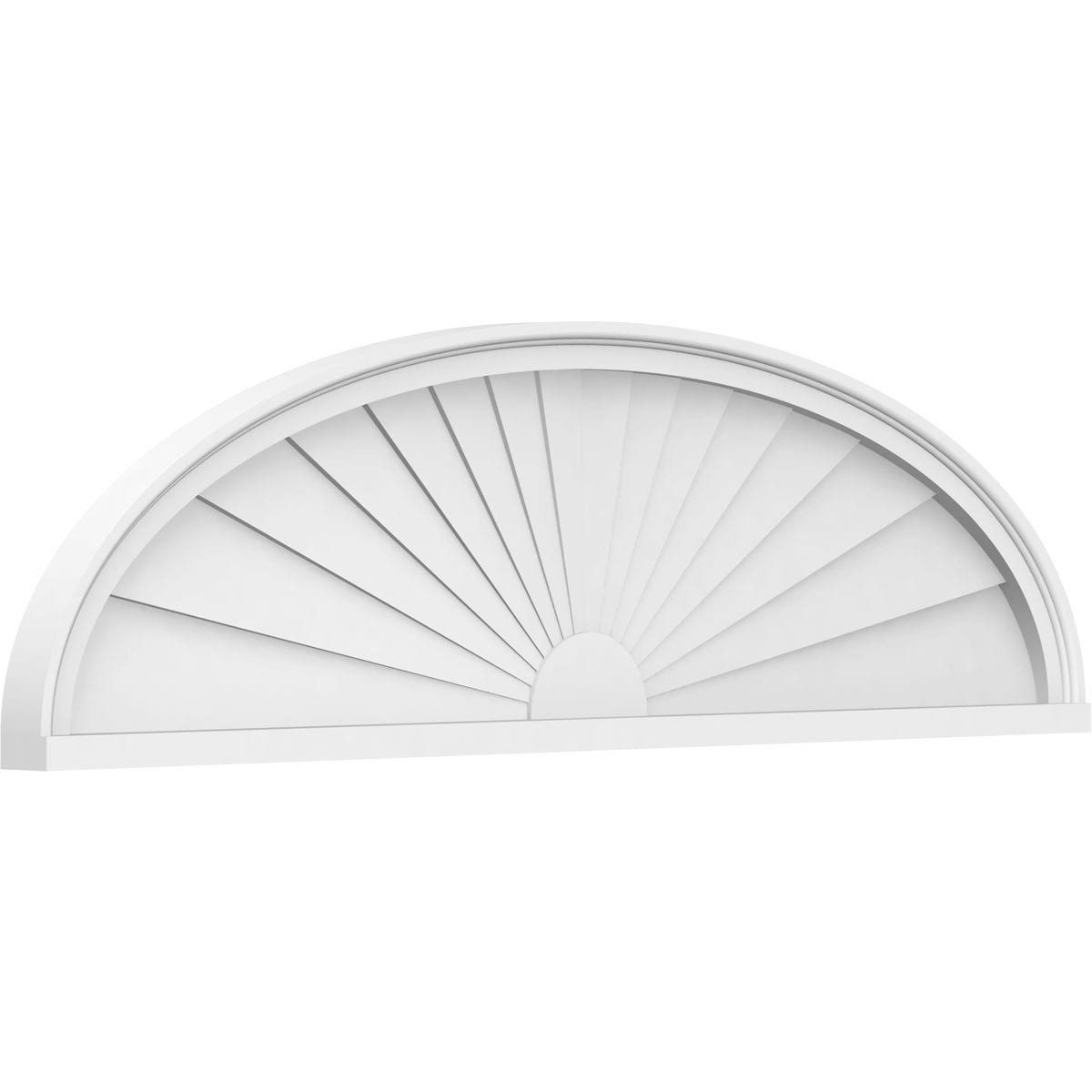 46x22W x 12-1/2x22H x 2x22P Elliptical Sunburst PVC Pediment H5686