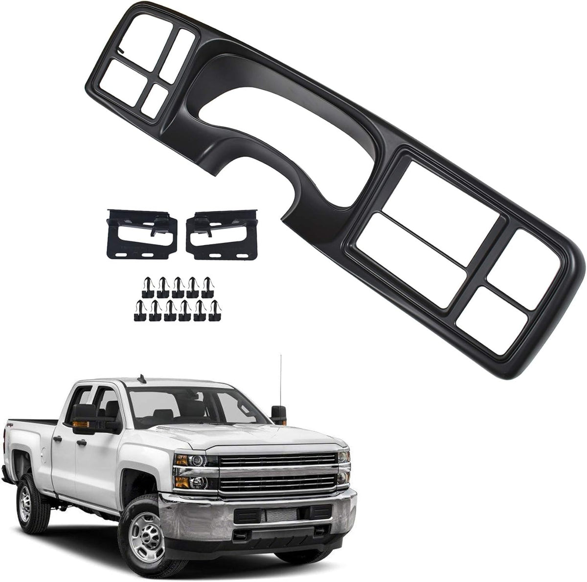 Double Din Truck Dash Kit Matte Black L827261