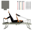 Foldable Pilates Reformer Machine with Springs & Cords E96016