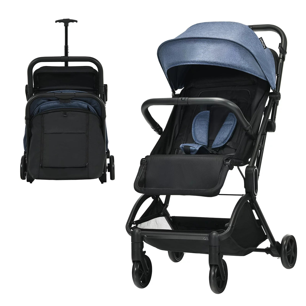 Lightweight Foldable Grey Baby Stroller T9283