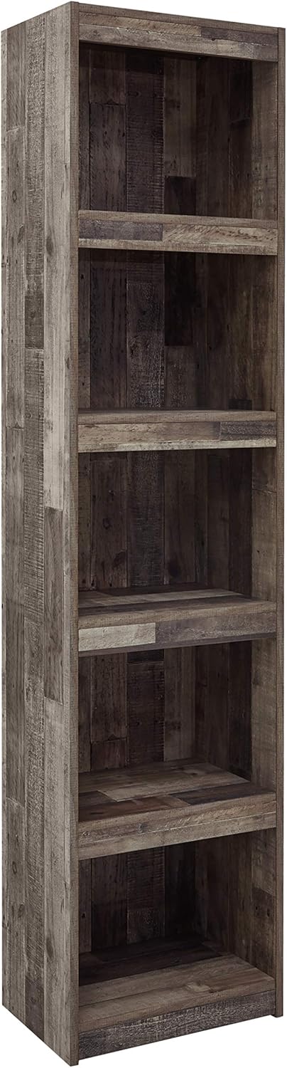 Rustic Pier Bookcase with 3 Adjustable Shelves, Gray Pine H5678