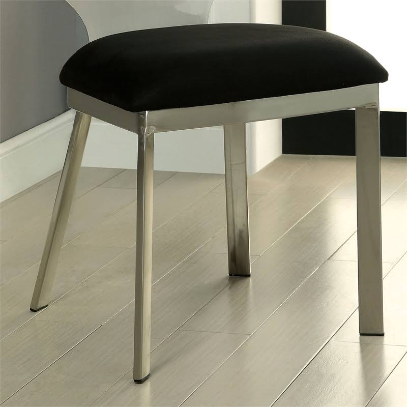 Metal Dining Chair in Silver (Set of 2) N158