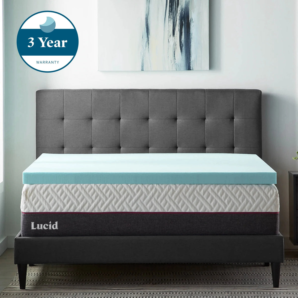 3" Cooling Gel Memory Foam Mattress Topper, Twin-XL B11032