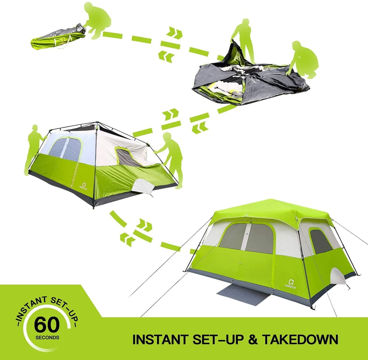 8 Person Instant Waterproof Camping Tent E41463