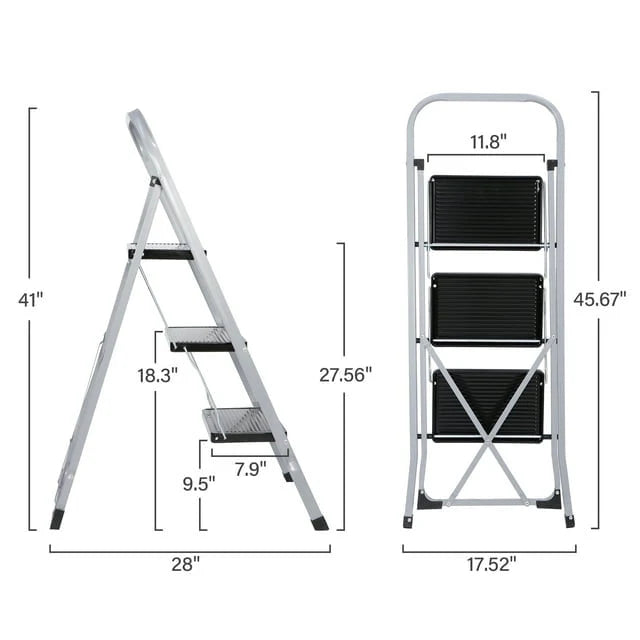 3 Step Folding Step Stool 330lbs Capacity D5303