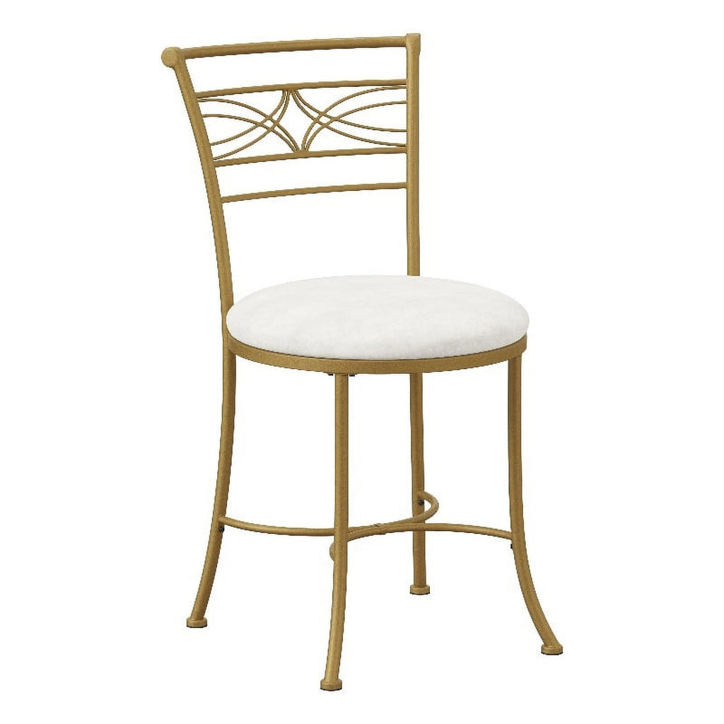 Gold Metal Vanity Stool E431033