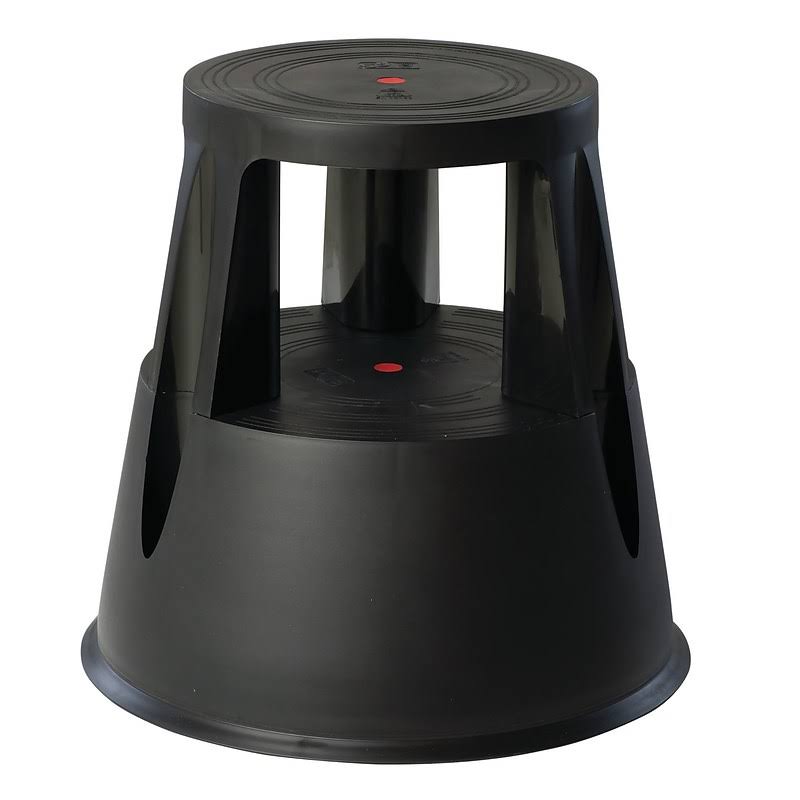 Black 2-Step Plastic Step Stool X346866