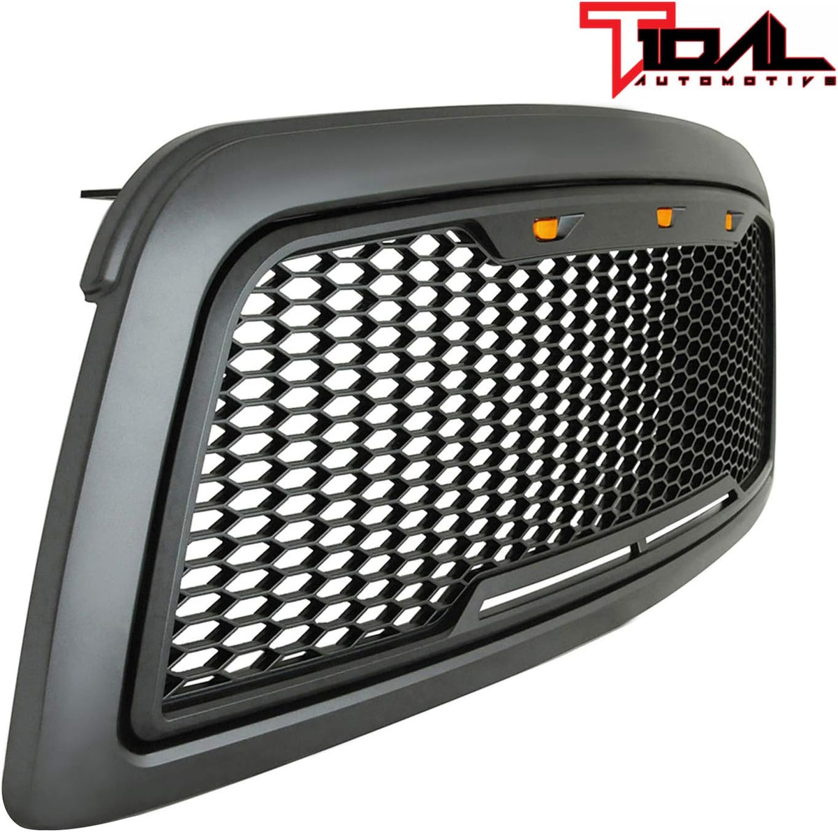 ABS Upper Grille Front LED Grille with Amber LED Lights Replacement Grille I550284