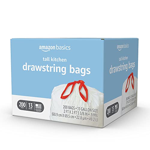 13 Gallon 120 Count Tall Kitchen Drawstring Trash Bags E4478