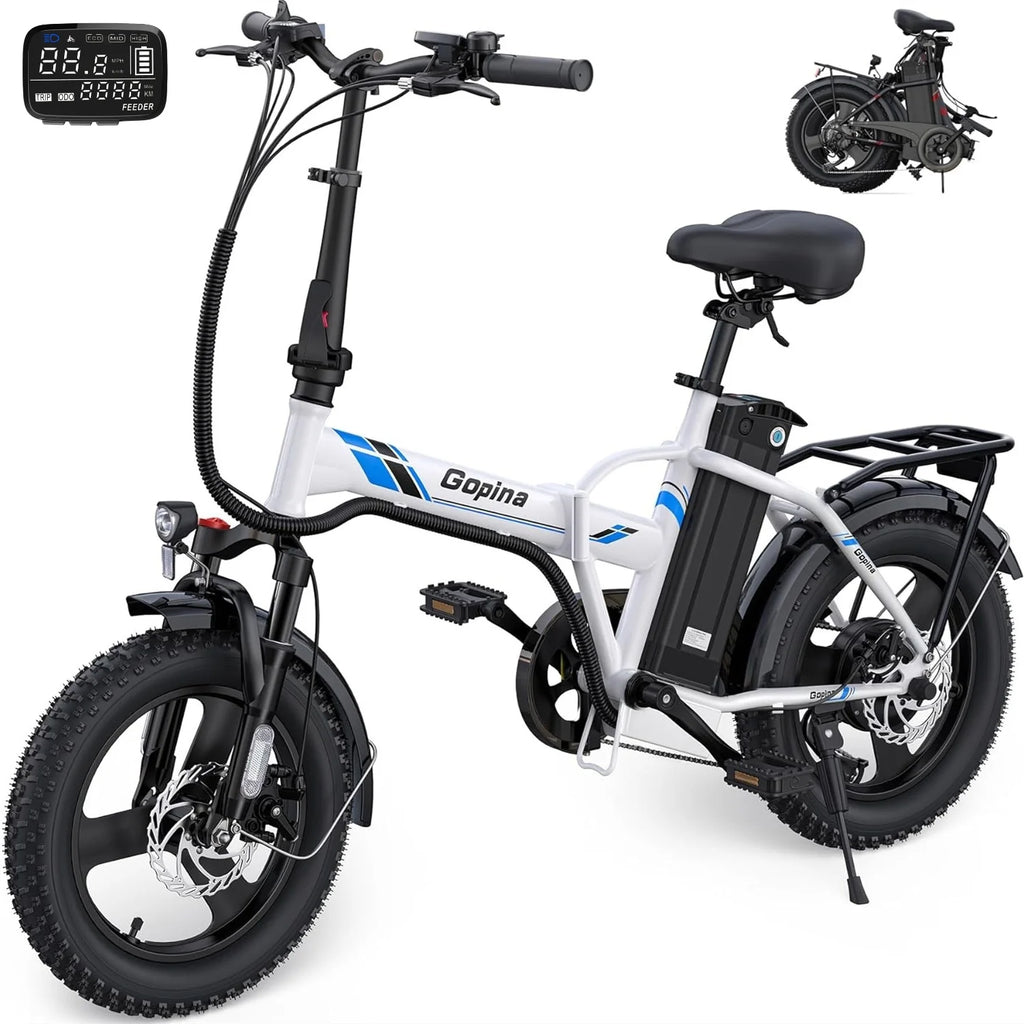 350W Folding Electric Bike 16 x 3.0 Fat Tire L499469