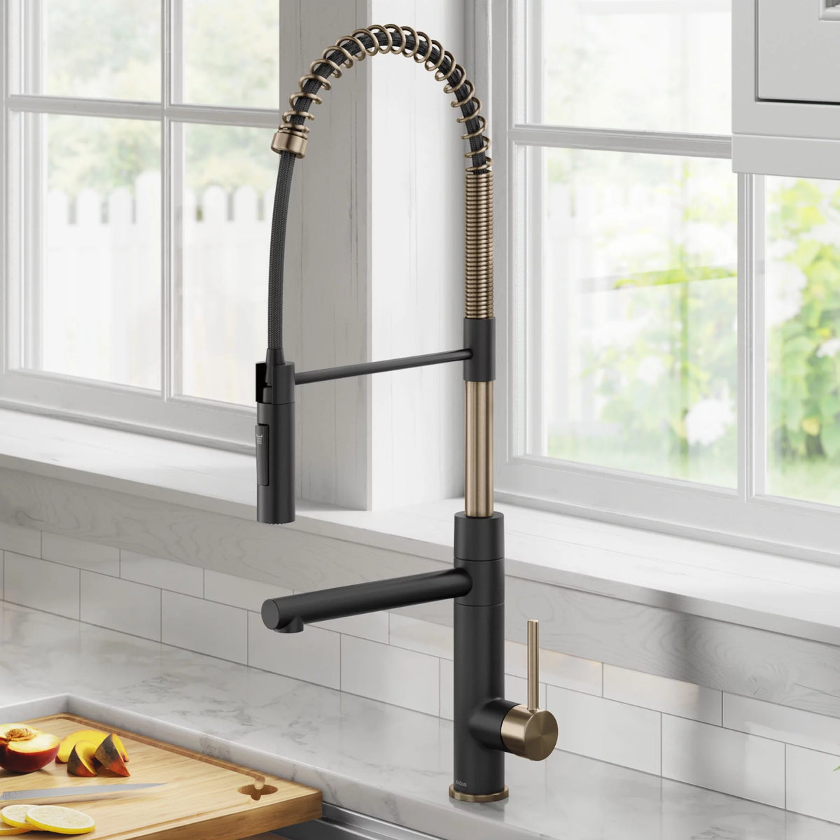 Commercial Style Pull-Down Single Handle Kitchen Faucet with Pot Filler C7937
