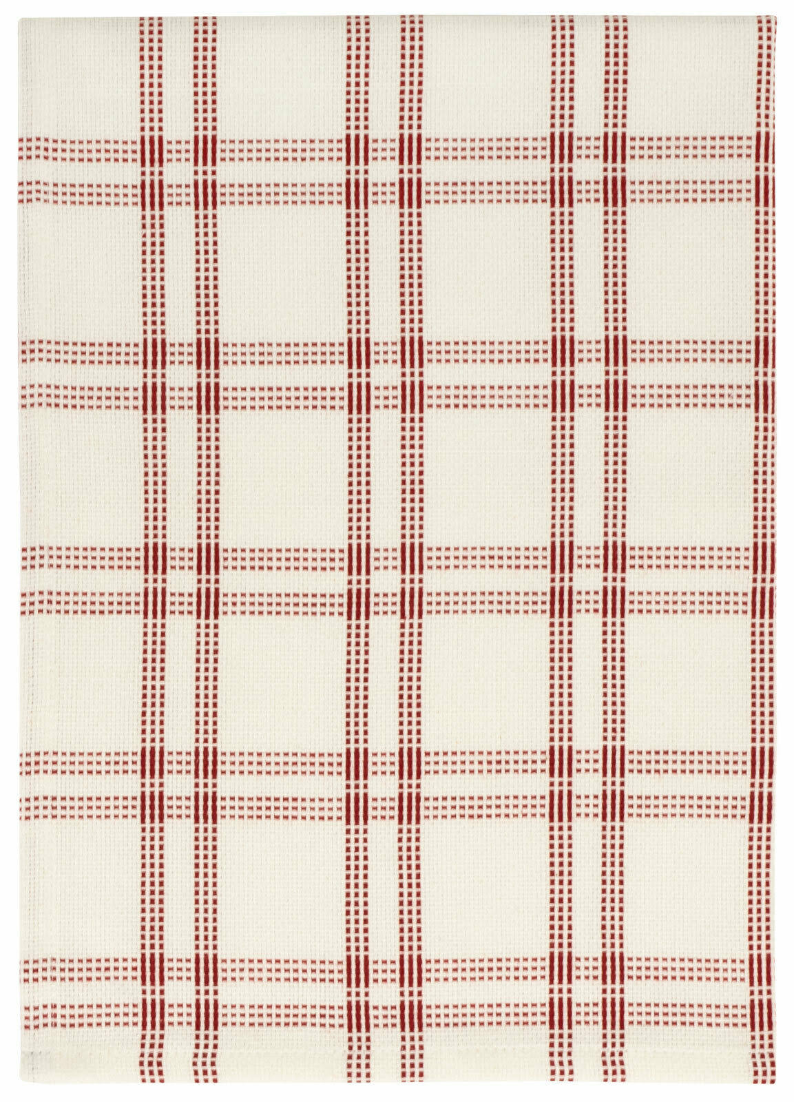 100% Cotton Red Plaid Dish Towel, Set of 6 O838