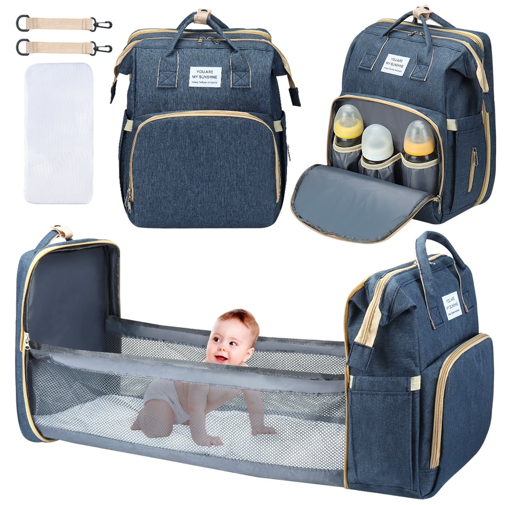 Waterproof 3 in 1 Diaper Bag Backpack with Changing Pad T754