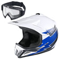 Youth DOT Motocross Helmet and Goggles Set Blue M M369