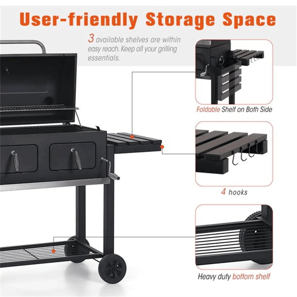 Charcoal Grill Portable BBQ Grill Black A750670