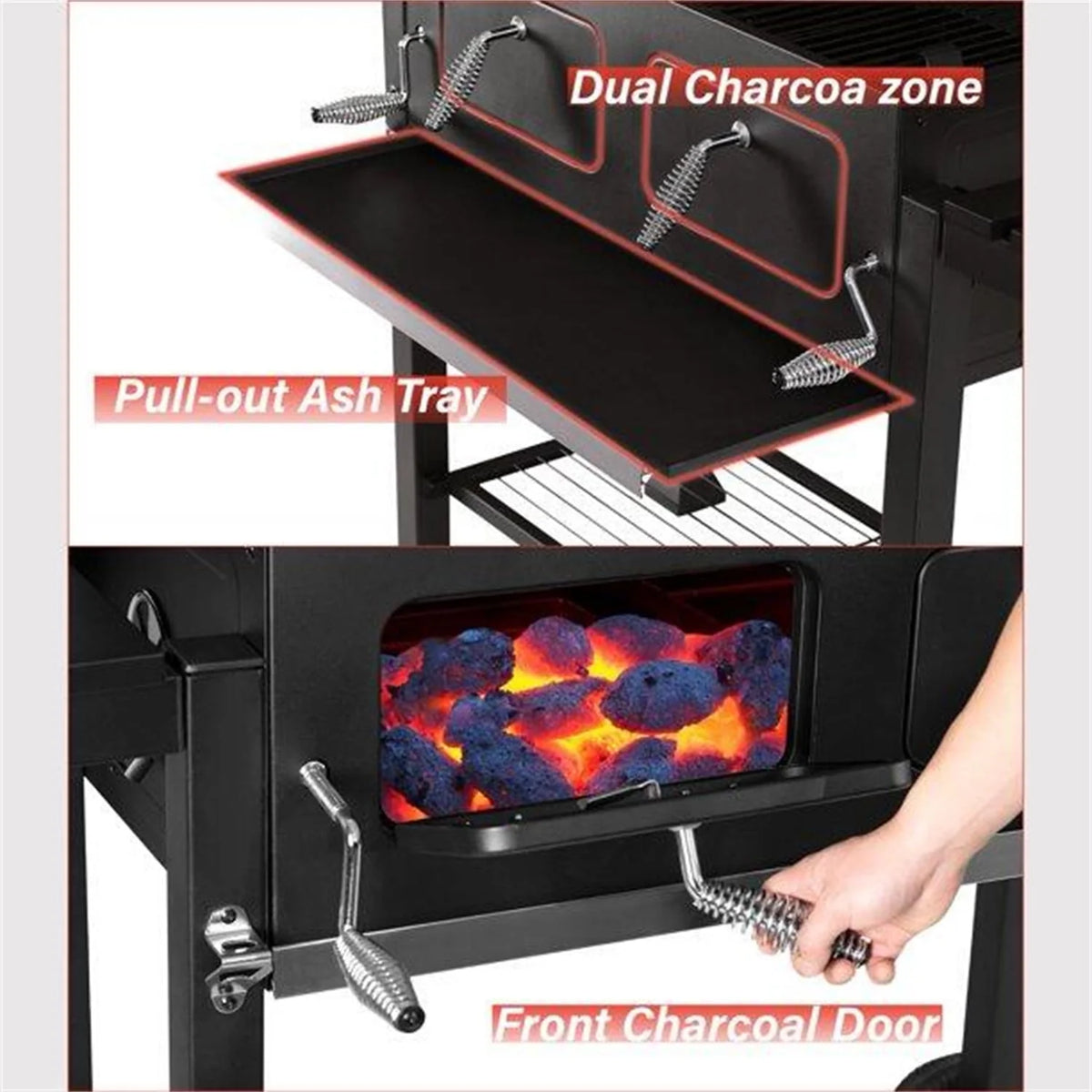 Charcoal Grill Portable BBQ Grill Black A750670
