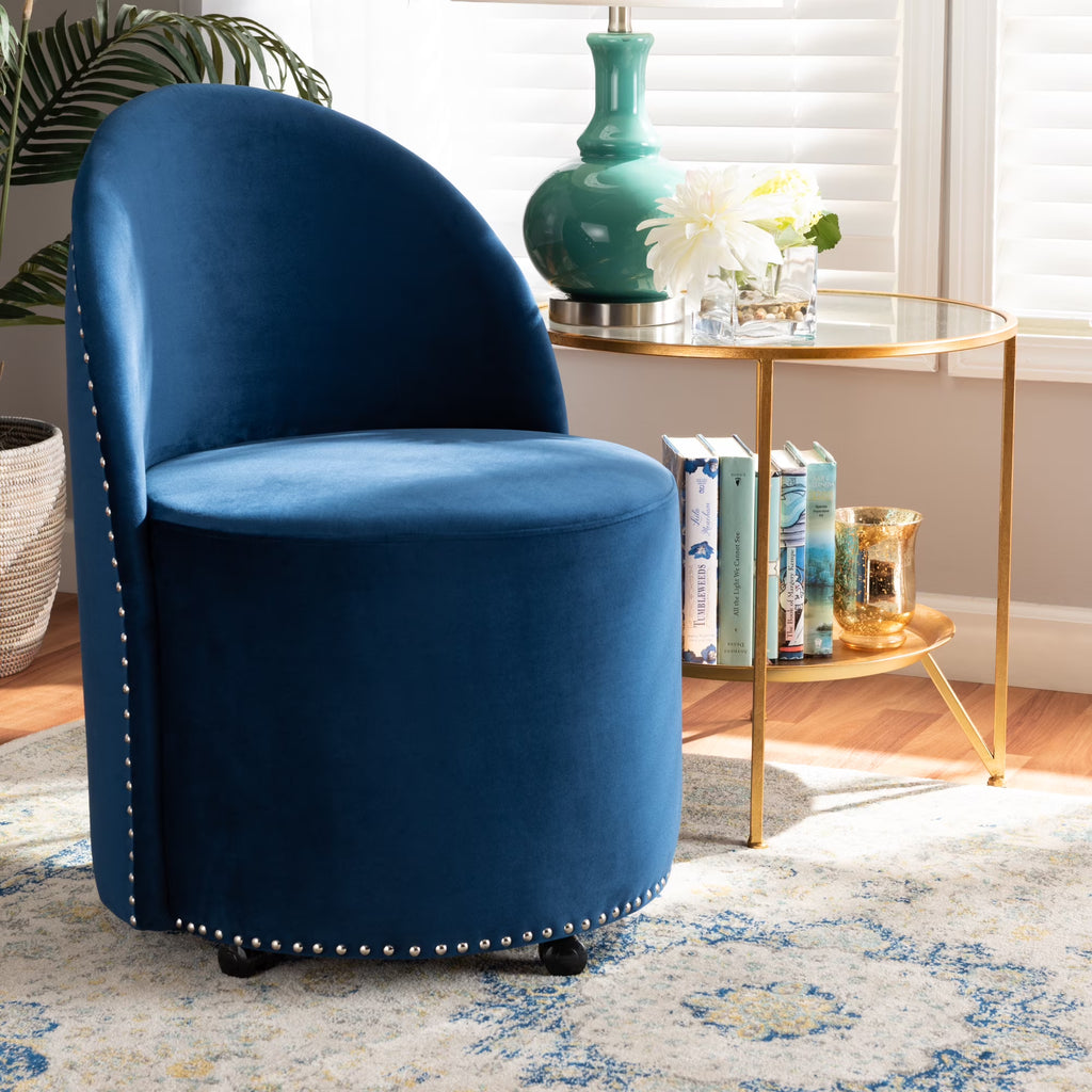 Navy Blue Bucket Chair L4373