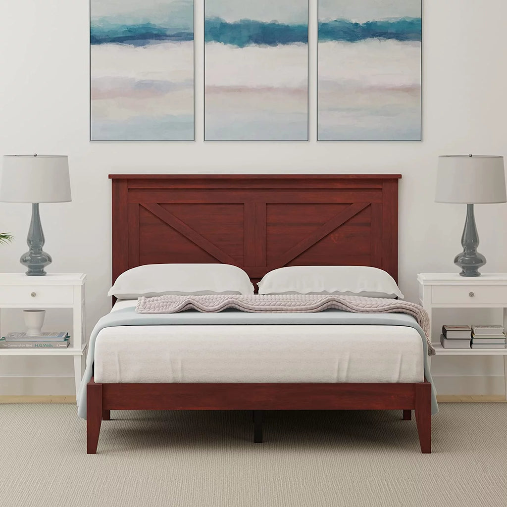 Solid Wood Platform Bed Full M673